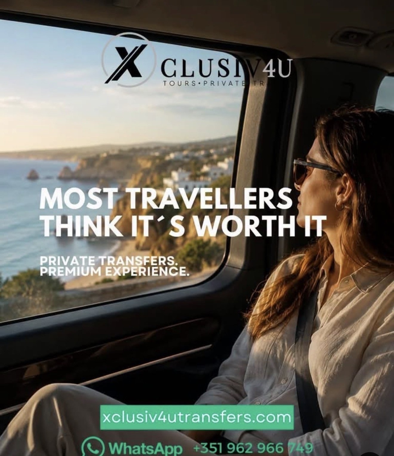 Traveller enjoying a comfortable XCLUSIV4U transfer